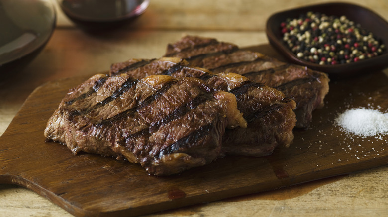 Steak with grill marks