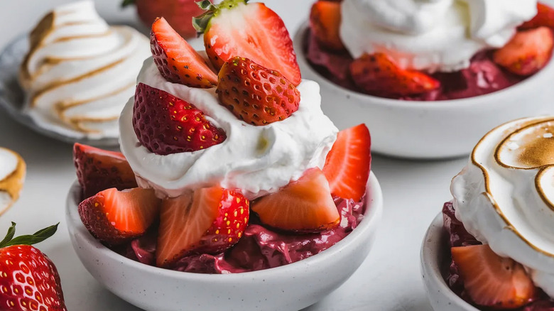 Eton mess dessert.