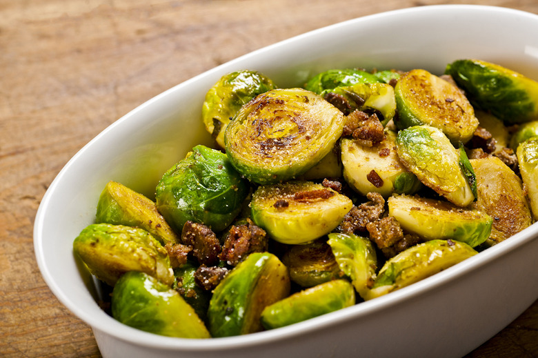 Brussels Sprouts With Fried Chicken Liver