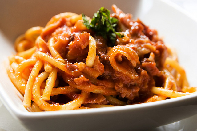 You can thank the Romans for adding cured pork to tomato sauce.