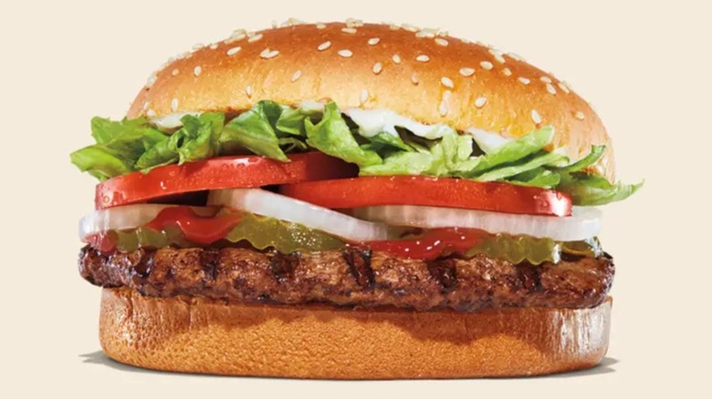 The Whopper on a blank background