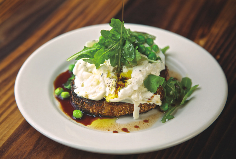 Burrata Garlic Bread With English Peas And Brown Butter Recipe