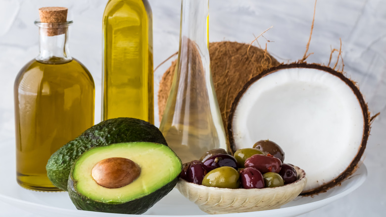 Avocado, olives, and coconut