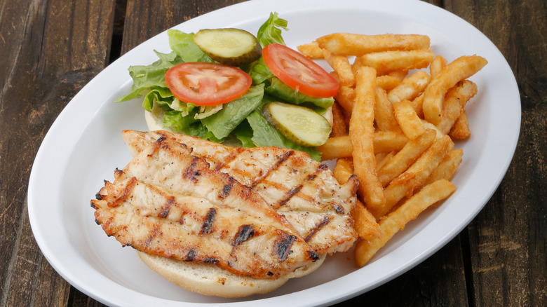 butterflied chicken breast sandwich