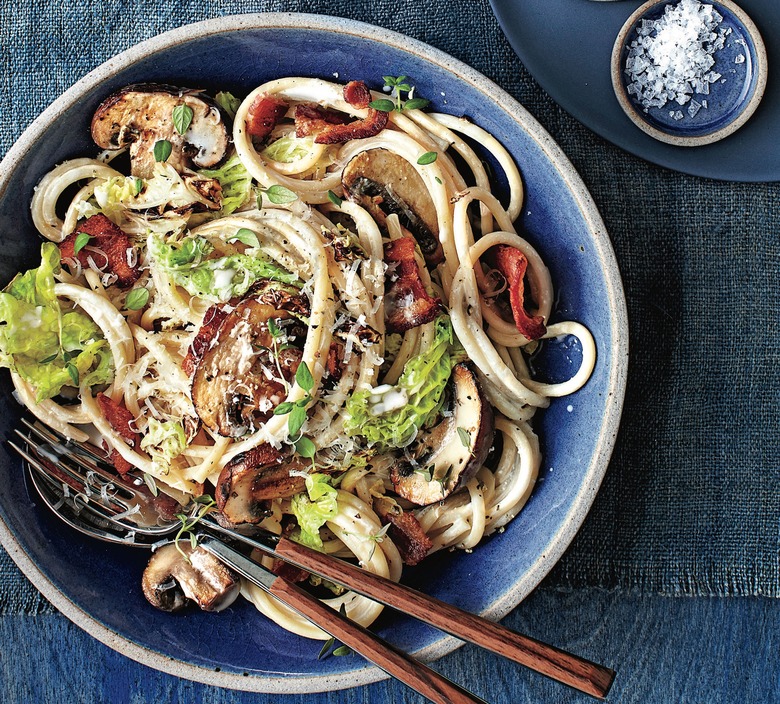 Southern Living Month of Dinners Cabbage Mushroom and Bacon Pasta