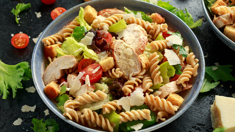 Chicken Caesar pasta salad