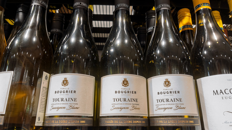 Sauvignon blanc bottles from France's Loire Valley.