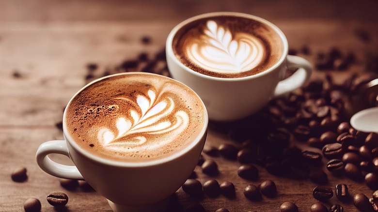 Coffee with latte art