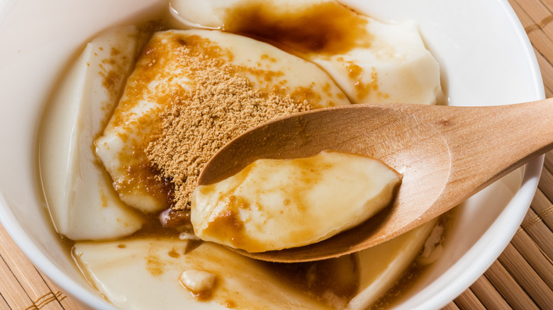 A bowl of tofu pudding