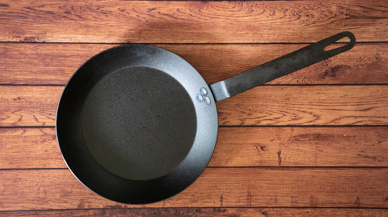 A carbon steel pan.