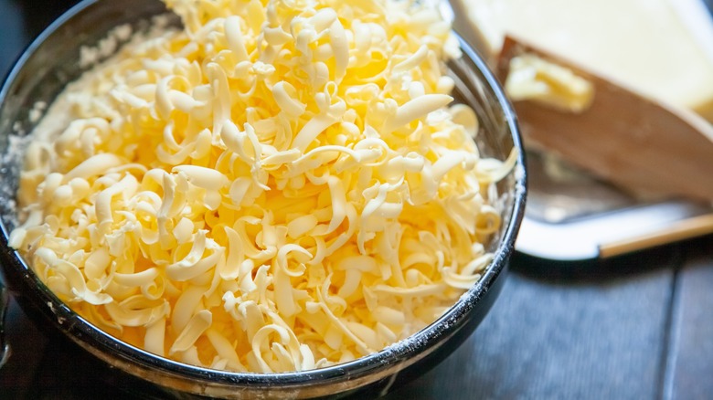 shredded butter in a bowl