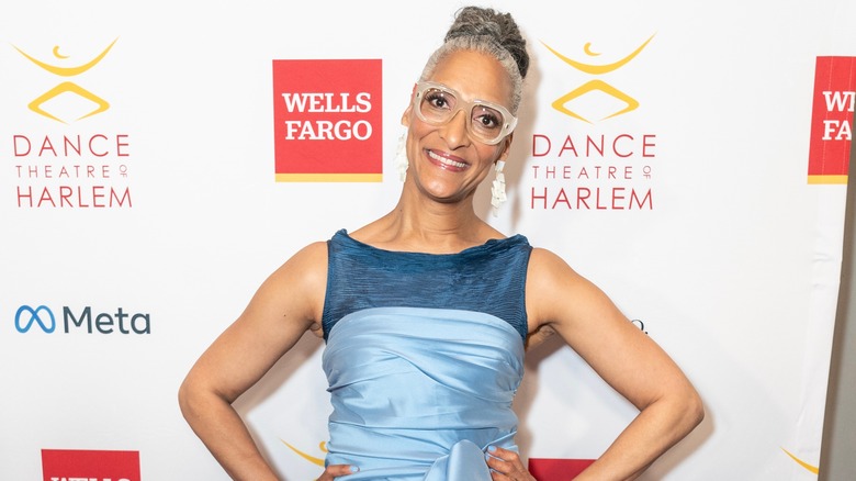 Carla Hall on red carpet for Dance Theatre Harlem gla