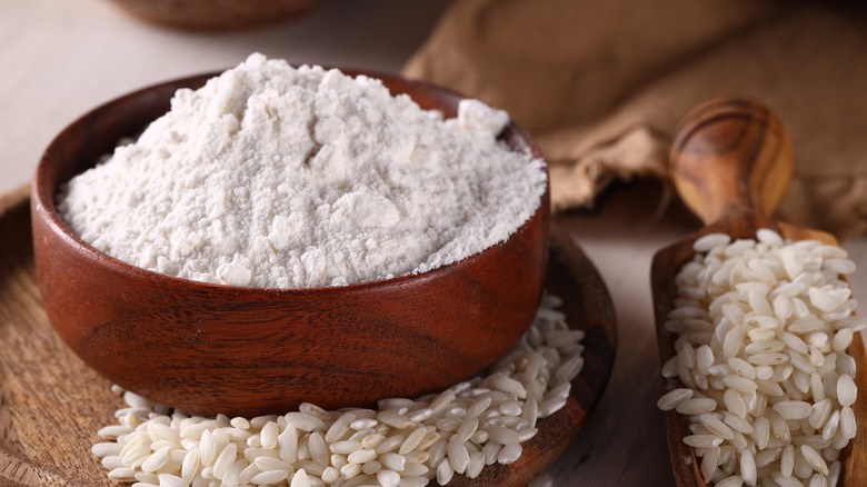 Rice flour with rice