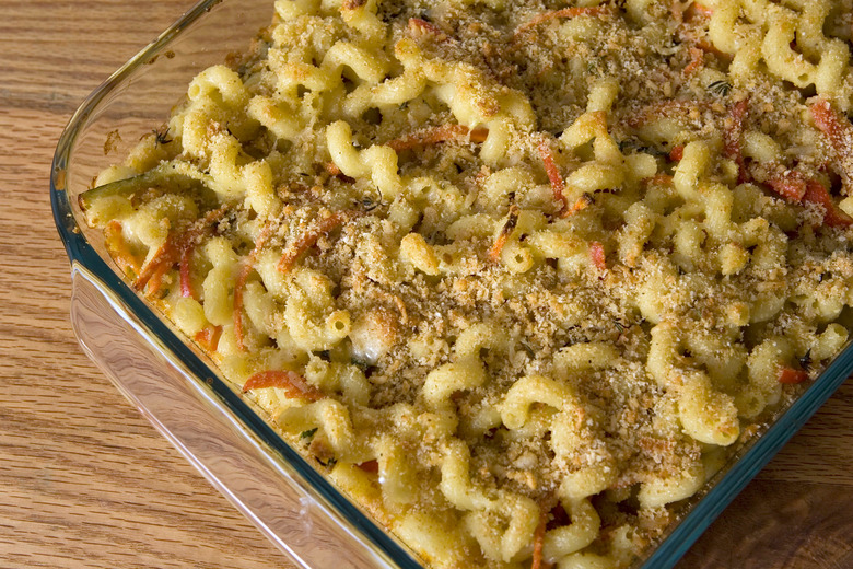 The perfect blend of creamy fontina and nutty gruyère makes for an unforgettable mac and cheese experience.