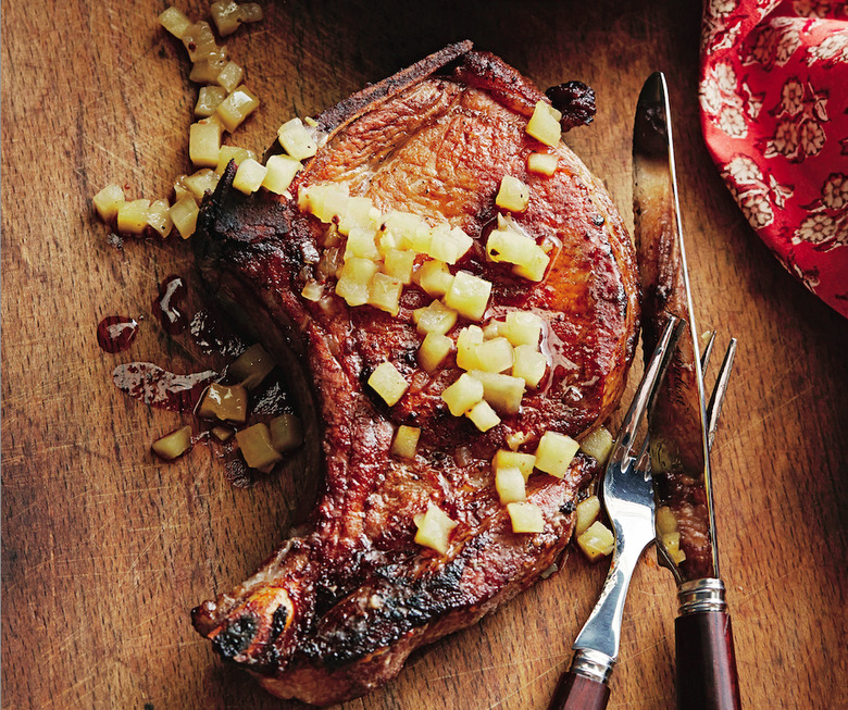 Chai-Brined Pork Chops With Apple Chutney Recipe