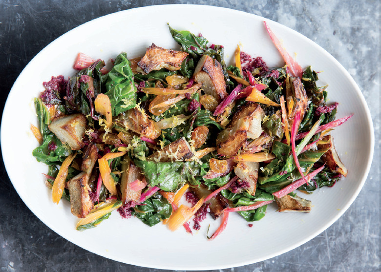 Chard Salad With Artichoke Hearts And Kalamata Olive Vinaigrette Recipe