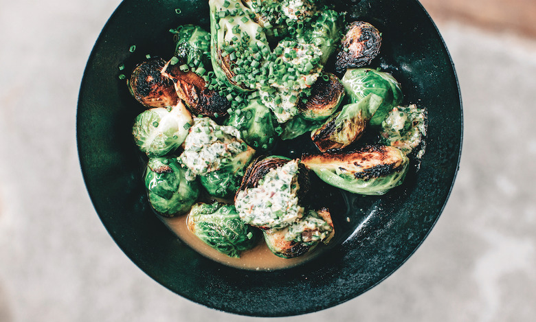 Charred Brussels Sprouts With Spicy Anchovy Butter