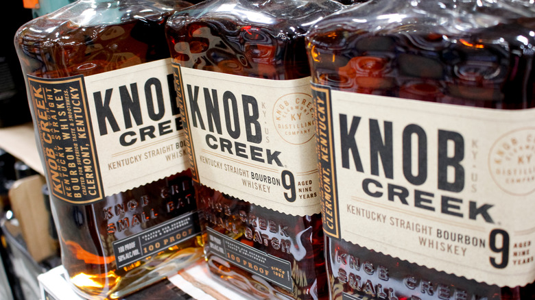 Bottles of Knob Creek 9 Year Old Bourbon