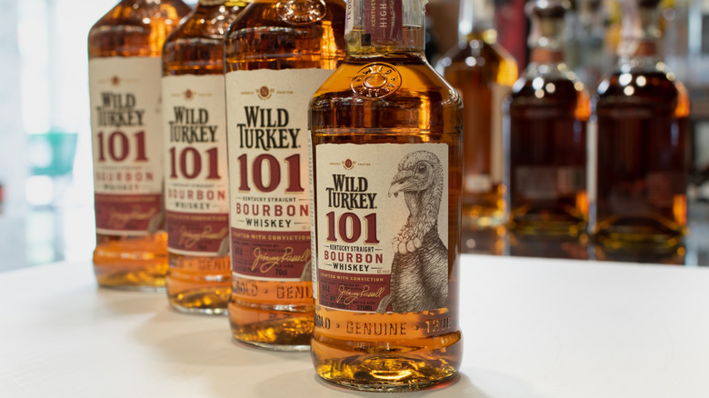 Different sized bottles of Wild Turkey 101