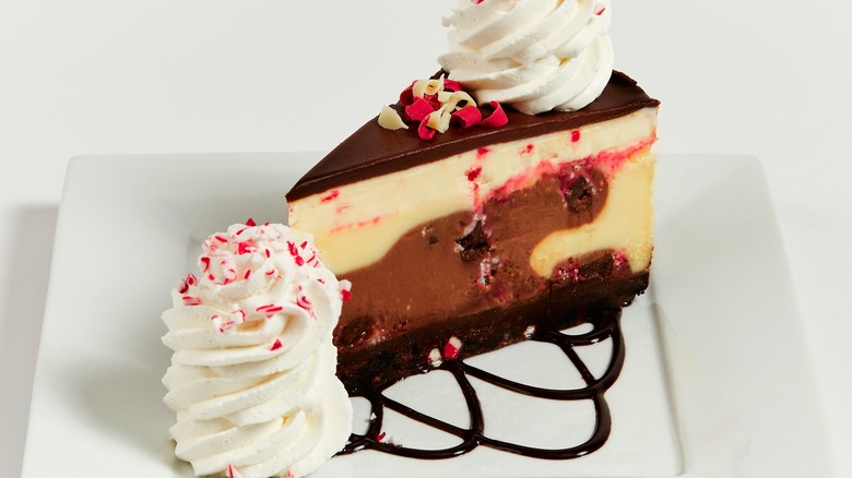 Cheesecake Factory Peppermint Stick Chocolate Swirl Cheesecake