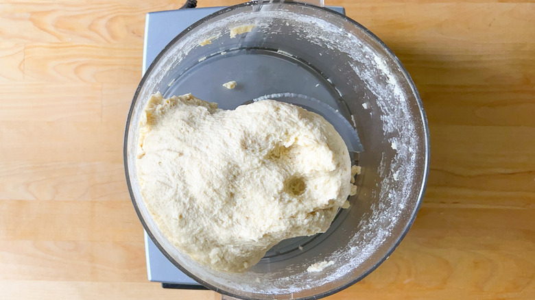 pizza dough in food processor