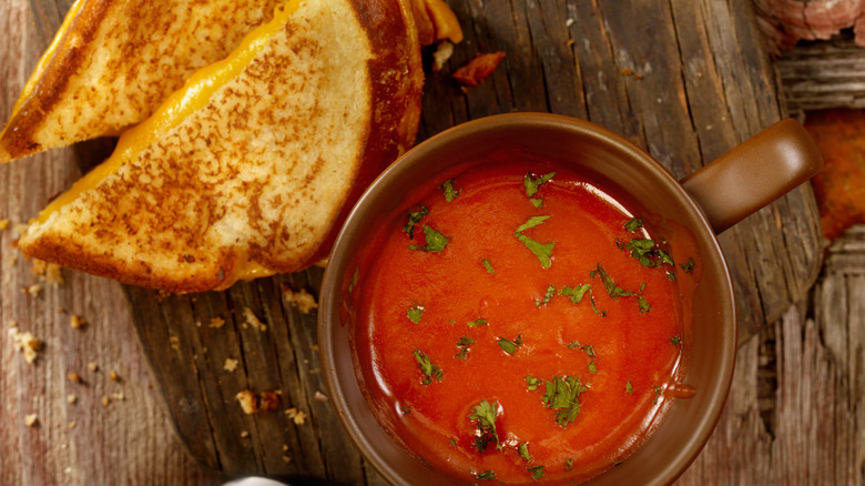 grilled cheese and tomato soup