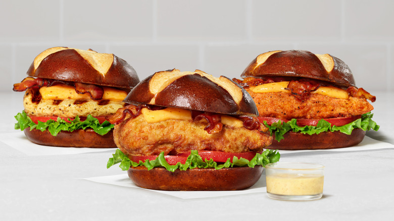 New Chick fil A pretzel bun sandwiches