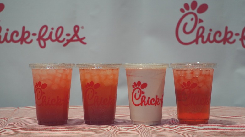 Chick-fil-A Strawberry Hibiscus Beverages.