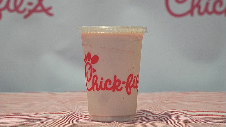 Chick-fil-A Strawberry Hibiscus Frosted Lemonade.