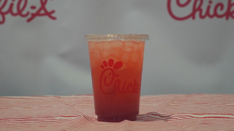 Chick-fil-A Strawberry Hibiscus Lemonade.