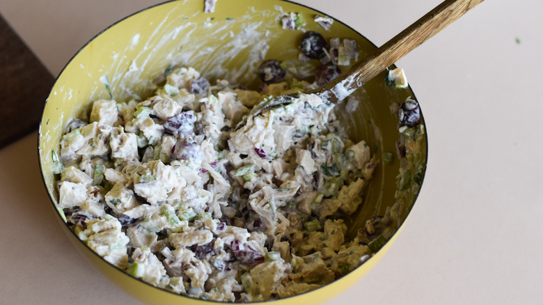 chicken salad in bowl