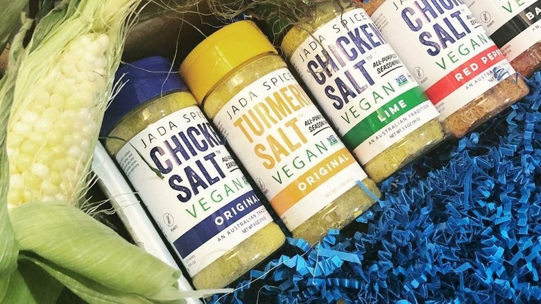 Assortment of JADE Brand chicken salt flavors
