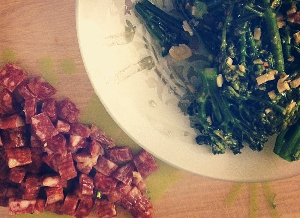 Chinese Sausage and Broccolini Fried Rice Recipe