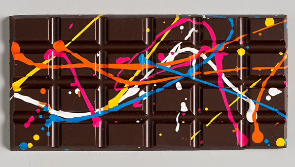 Chocolate Bars Inspired By Jackson Pollock, Maybe An Acid Trip