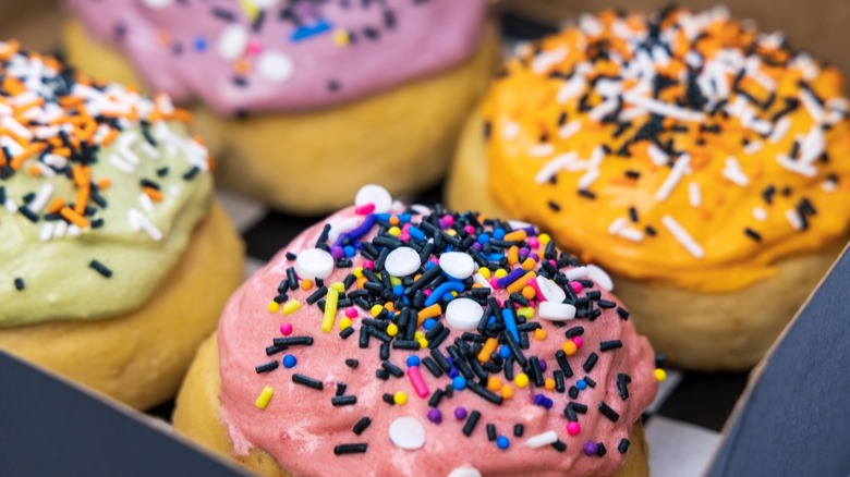 Cinnaholic colorful topped sweet rolls 