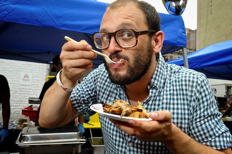 Greg Bresnitz digs into spice-rubbed quail from Dizzy's Club Coca Cola