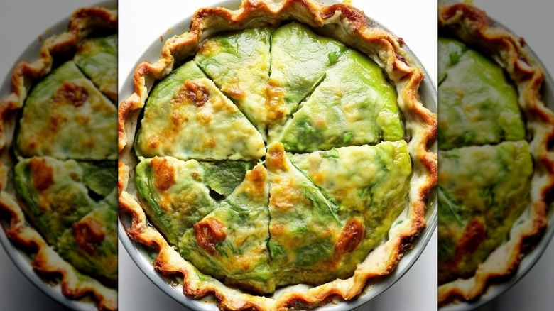 fresh baked green tomato pie