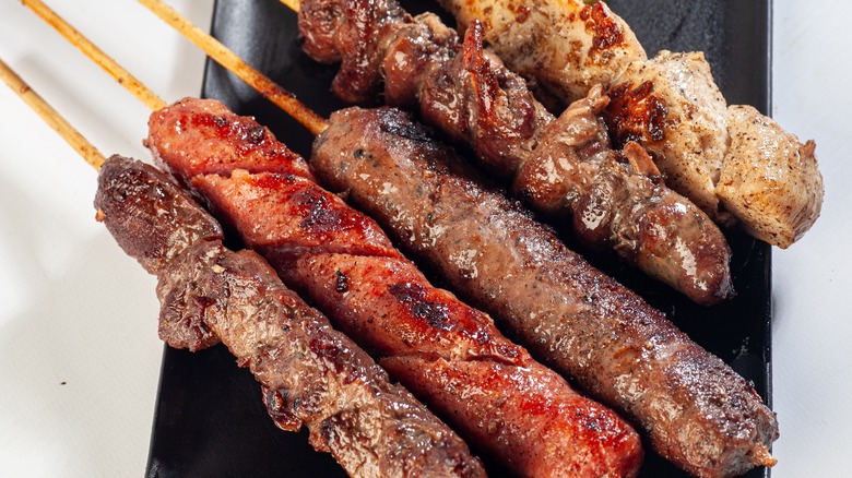 beef kafta skewers
