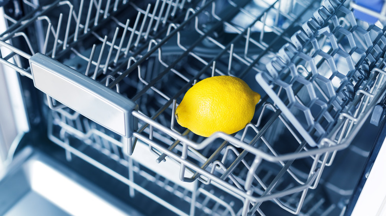lemon in dishwasher
