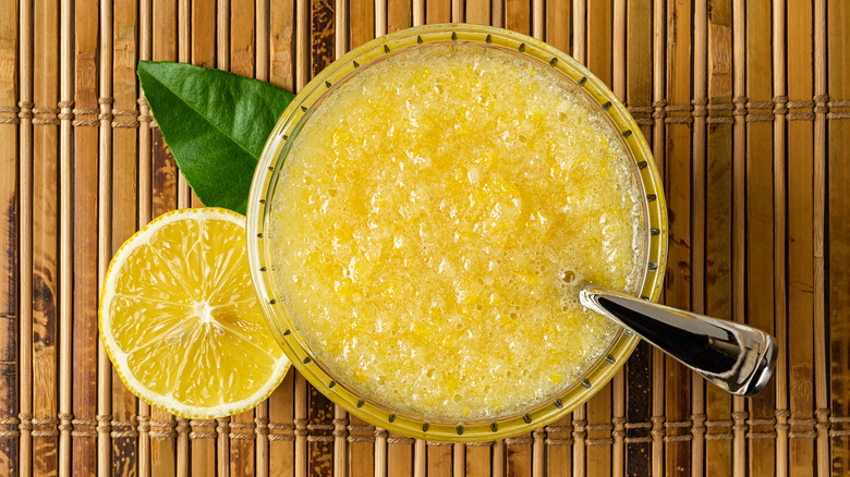 lemon puree in a bowl