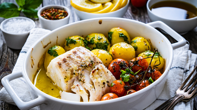baked cod with potatoes