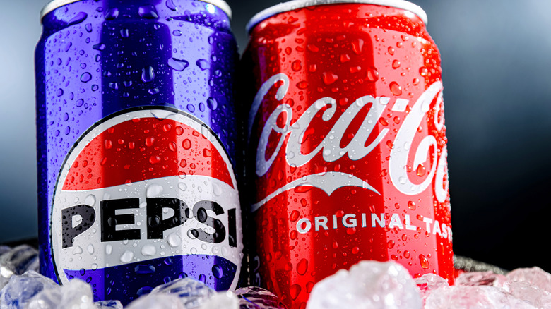 A can of Coke and Pepsi