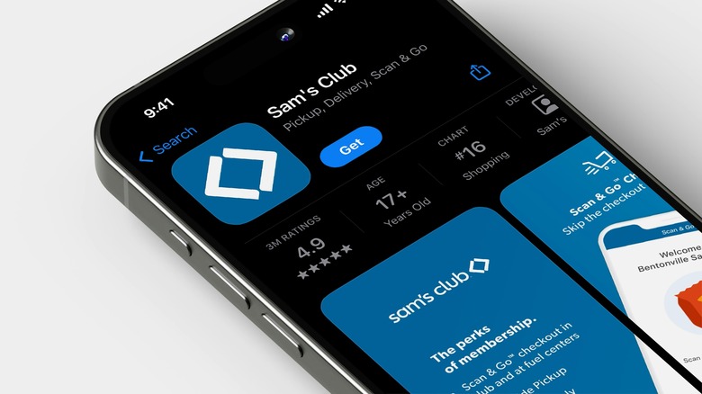 Promoted features of Sam's Club app available for download