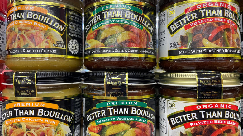 Jars of Better Than Bouillon in various flavors
