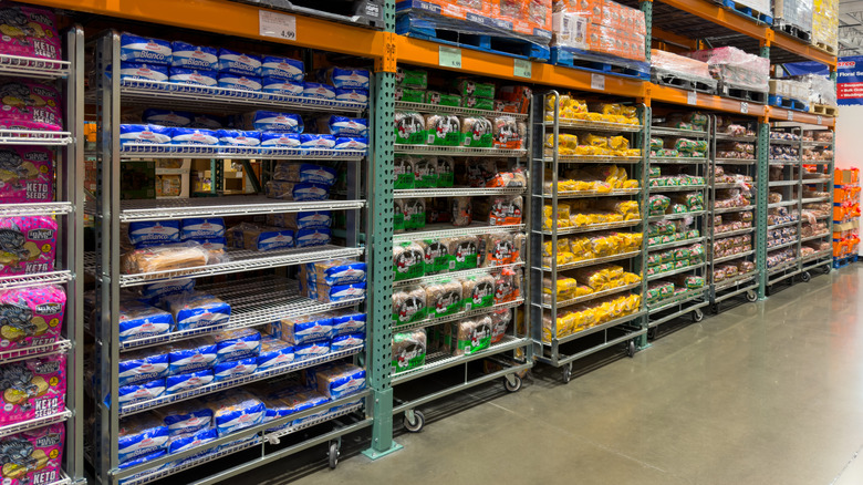 Bread aisle inside Costco