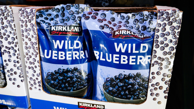 Bags of Kirkland Signature Frozen Wild Blueberries