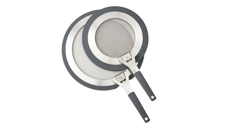 MIU splatter guards stacked over a white background