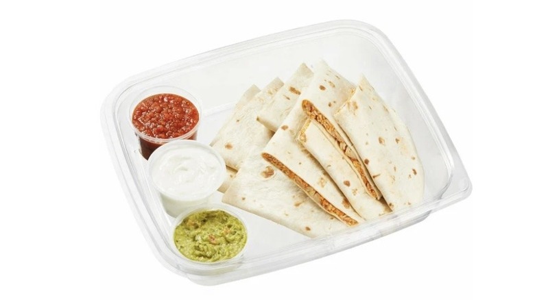 Costco chicken quesadilla in packaging