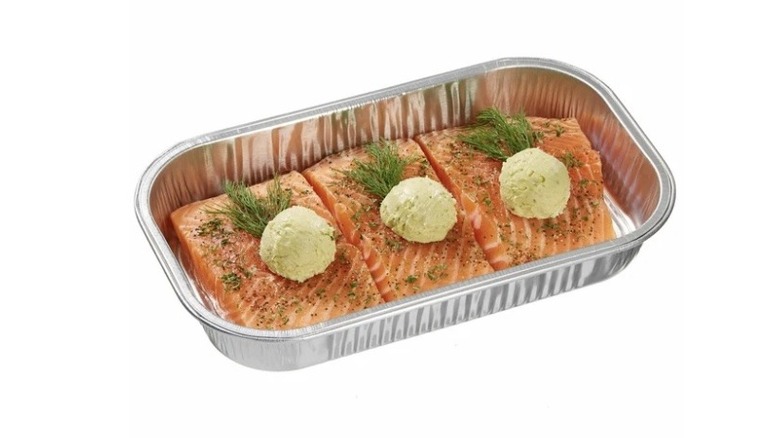 Costco salmon in baking tray