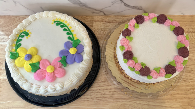 Two bakery cakes on the table